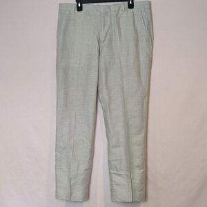 Perry Ellis Linen Cotton Neutral Summer Suit Pants size 36x30